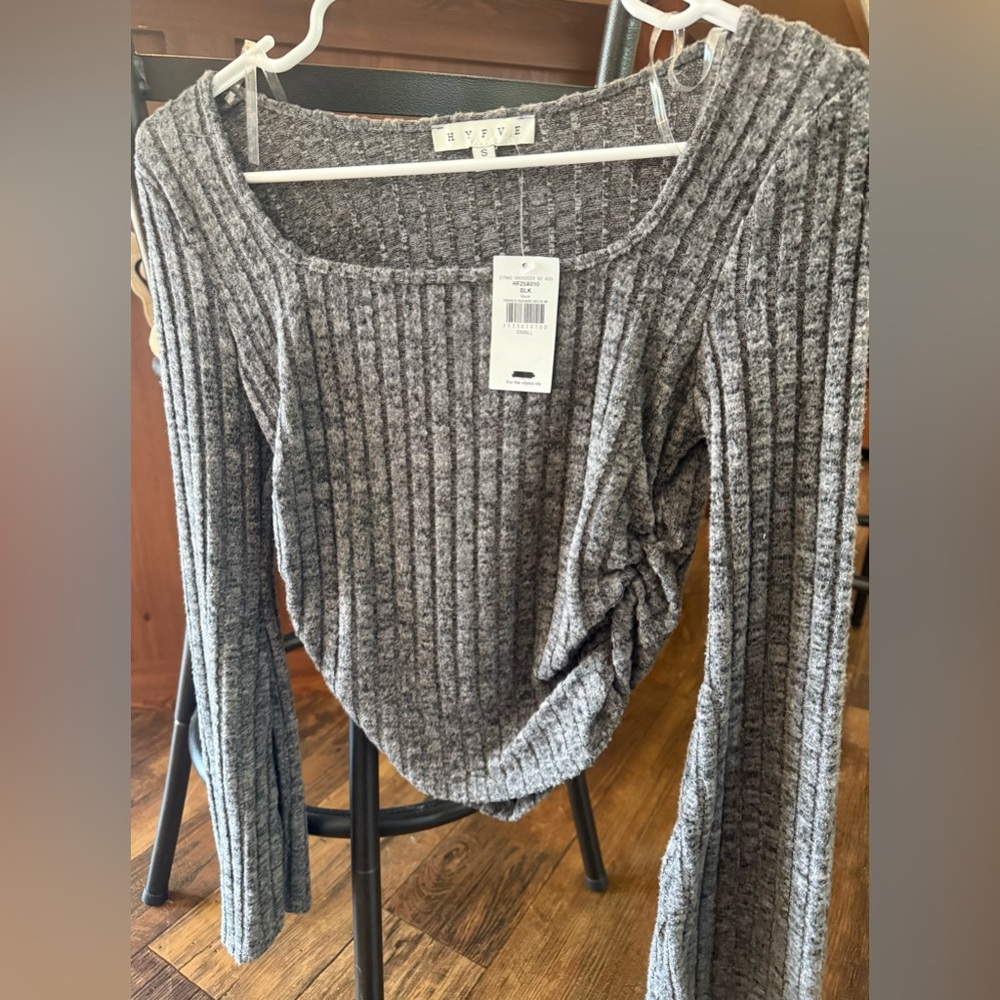 BUCKLE Ribbed Square Neck Top S - Picture 2 of 3